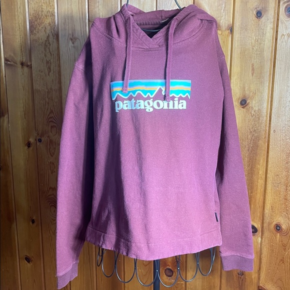 Patagonia Women's Burgundy Hoodie size large universal hoody regular fit hoodie